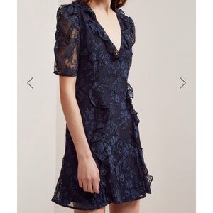 Keepsake the Label Hold on Navy Lace Dress NWT L